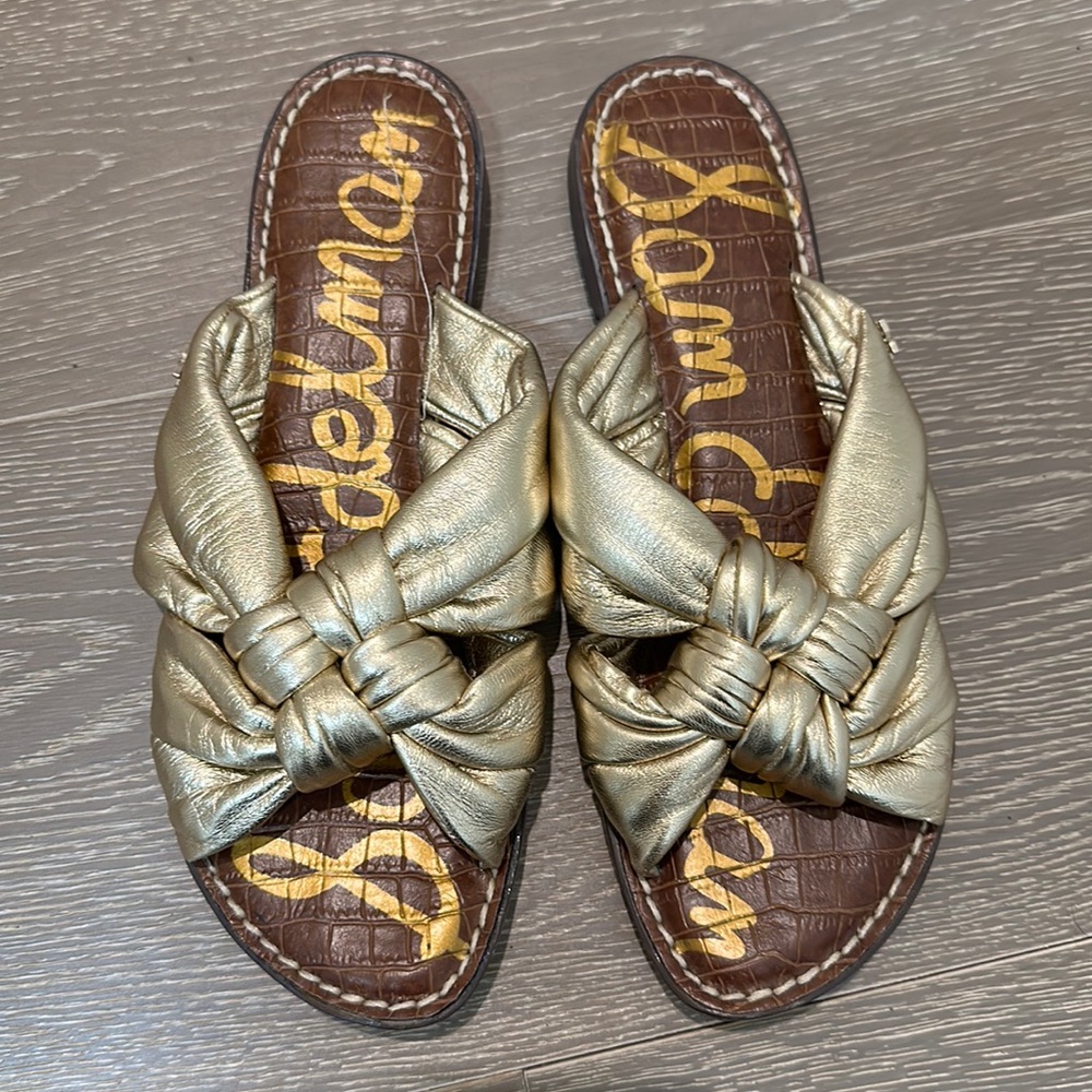 Sam Edelman Garson Gold Leather Sandal